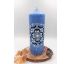 Modrá sviečka s Mandalou. Valec so špičkou 60x150 mm
