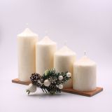 Adventné sviečky 4 x biela 60x120,100,80,60 mm